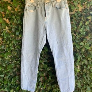 Light-wash mom jeans